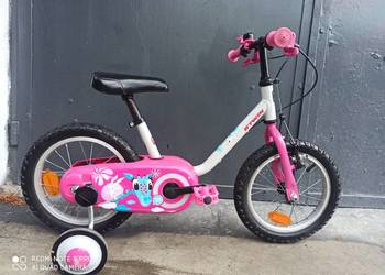 Rowerek Dzieciecy Firmowy 14 cali Btwin Zyrafa + Kółka Boczne--Śliczny