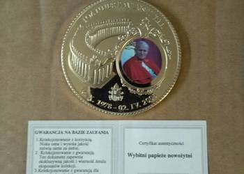 54. Medal z serii wybitni papieże nowożytni J. P. 2