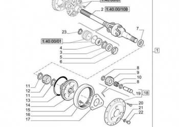 New Holland T6010 Wałek 22t, 14t, 732,5mm l 84194809