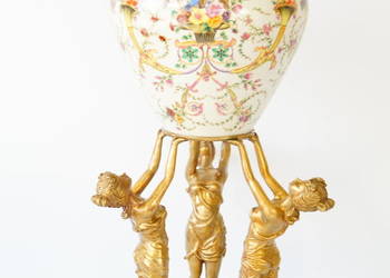 Porcelanowy wazon amfora trzy nimfy waza piękna