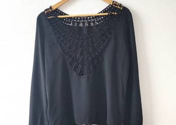 Czarna bluzka Boho Vintage H&M 40