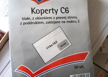 Koperty C6 białe z okienkiem 550 sztuk