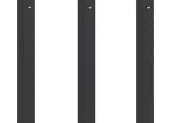Zewnętrzne lampy stojące z czujnikami 3 szt. czarne 110 cm WM-4006404