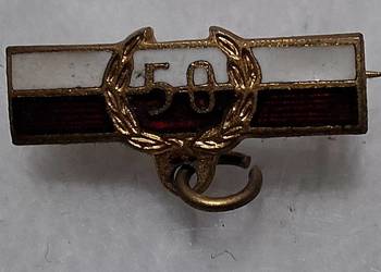 Odznaka PCK, 50, za długoletnią pracę 1919 – 1969, 22mm, cz.2z2 (Kolekcje,
