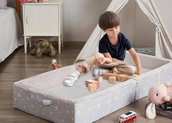 Łóżeczko turystyczne BYBYME 64 x 137 cm szary