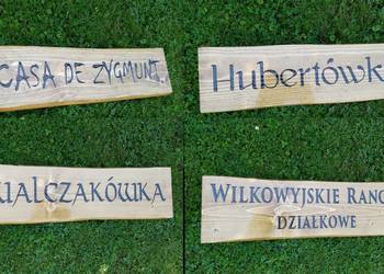 Szyld 170cm grawerowany na drewnie REKLAMA projekt baner logo blat