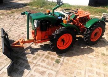 Traktor przegubowy Pasquali 906/601, oryginał,4x4 moc 18KM + pług do śniegu