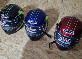 Kask Motor  czarny czerwony niebieski