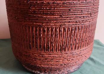 Donica doniczka ceramiczna brązowa fi 30 cm