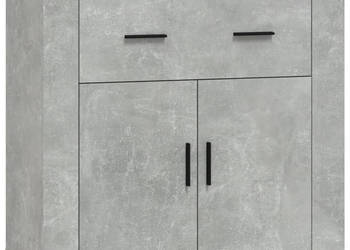 Szafka szarość betonu 80x33x70 cm materiał drewnopochodny WM-816572