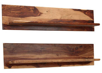 Półki ścienne 2 szt. 118 x 26 x 20 cm lite drewno sheesham WM-247931