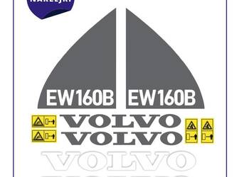 Naklejki Volvo EW 160B Koparka kołowa Zestaw EW 160 B Nalepki