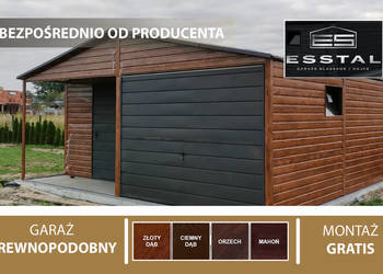 Garaż Blaszany -Orzech| Blaszak |Garaże | Wiaty | Kojce | - ESSTAL-