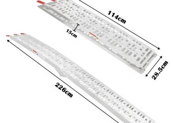 Rampa motocyklowa Najazd 340KG Mocny Solidny 2,2 metra składany aluminiowy