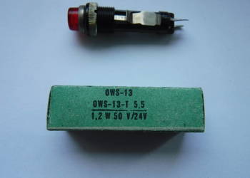 OWS13 LS-13 kontrolka czerwona żarówek telefonicznych T-5,5