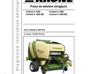 Krone Fortima v1500 v1500mc v1800 v1800mc instrukcja PL