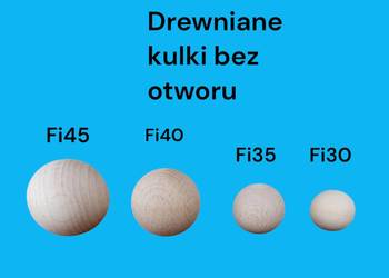 Kulki z drewna bukowego bez otworów – fi 30, 35, 40, 45 mm