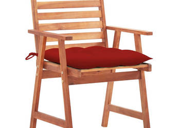 Krzesła ogrodowe z poduszkami 2 szt. lite drewno akacjowe WM-3064341