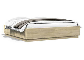Rama łóżka z LED dąb sonoma 180x200 cm WM-3209592