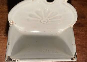 tara emaliowana mydelniczka metalowa antyk polski 200 zł