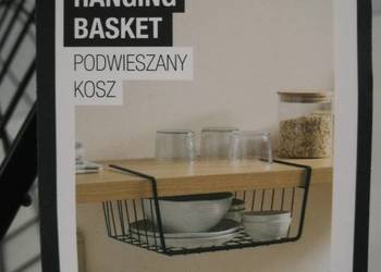 Nowy komplet 2 szt czarne metalowe kosze podwieszane