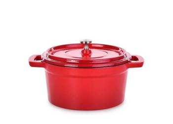 750 ml MIDI COCOTTE żeliwny okrągły garnuszek z pokrywką, cze