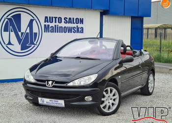 Peugeot 206 CC Klimatronik Skóra Grzane Fotele Sensory Halogeny Komputer A…