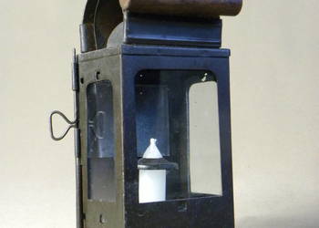 Stara wojskowa lampa świecowa lampka na świeczkę  XIX / XX wiek