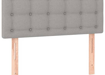 Zagłówek do łóżka z LED jasnoszary 100x5x78/88 cm tkanina WM-3122036