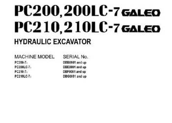 Komatsu PC210-7 PC210LC-7 katalog części PL