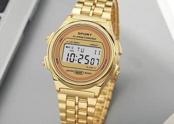 Zegarek elektroniczny w stylu retro vintage , cyfrowy nowy