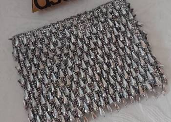 ASOS/ Bogato zdobiona torebka wieczorowa do ręki z Londynu, NOWA