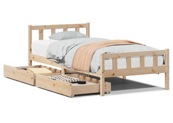 Rama łóżka bez materaca lite drewno sosnowe 100x200 cm WM-3301575