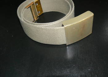 Niemiecki Wojskowy pas z mosiężną klamrą piękny stan sygnowany