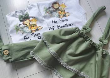 Komplet rok urodziny roczek chłopiec mstylroczek.pl safari pistacja