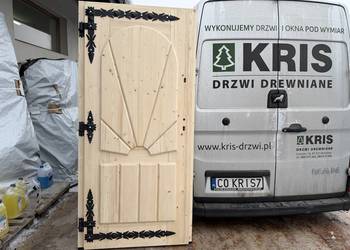 Drzwi zewnętrzne drewniane OD RĘKI świerkowe NA WYMIAR CAŁA POLSKA