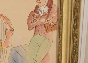 Maja Berezowska - Zakochani - Koncert Na Harfie Akwarela Na Papierze Obraz