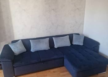 Nowoczesny narożnik z funkcją spania DIANA – Velvet – Prawy – Stan idealny!