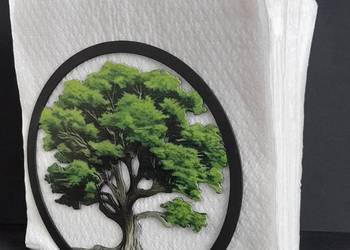 Piękny, funkcjonalny serwetnik. Metal.