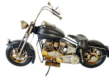 Metalowy pojazd czarny motocykl harley dekoracja rekwizyt
