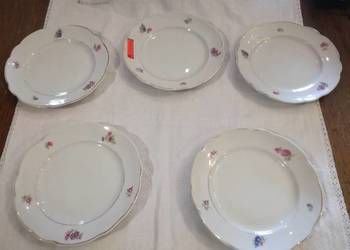 ZESTAW TALERZY DESEROWYCH PORCELANA ĆMIELÓW, L. 70