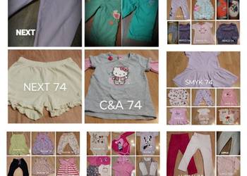 Mega paka ubranek dla dziewczynki rozmiar 74