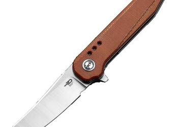 Nóż składany Bestech Syntax Natural Micarta, Stonewashed/Satin 14C28N by T…
