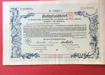 ( 13 ) Papiery wartościowe 500 goldmark