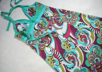 DEBENHAMS Sukienka Maxi Bawełna 44 kwiaty