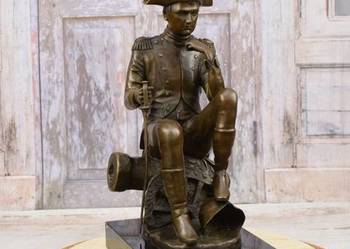 Gladenbeck - Napoleon Bonaparte - Siedzący Zamyślony Figura Rzeźba z Brązu