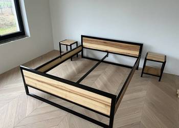 Łóżko metalowe loft