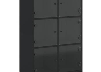 Szafka z drzwiczkami czarna 68x37x109 cm WM-3295851