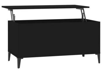 Stolik kawowy czarny 90x445x45 cm materiał drewnopochodny WM-819589
