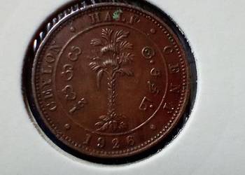 Stare monety 1/2 cent 1926 Cejlon